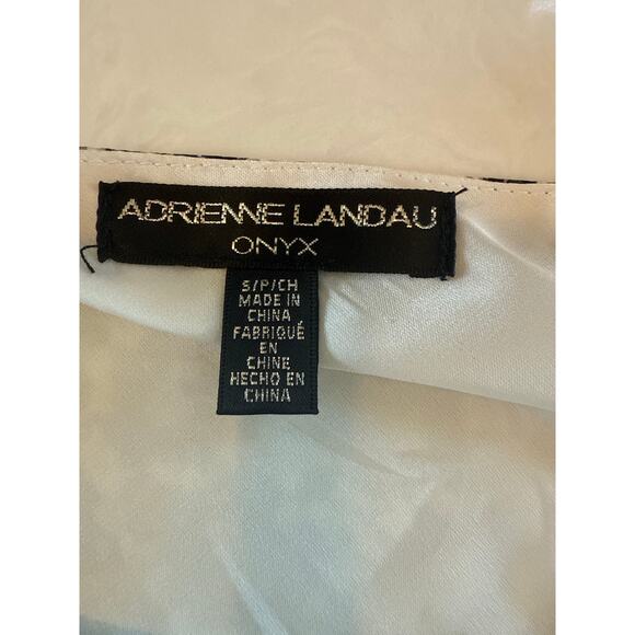 Adrienne Landau Slip Dress Maxi Black White Snakeskin Print Size S Sexy Silky‎ - Picture 7 of 13